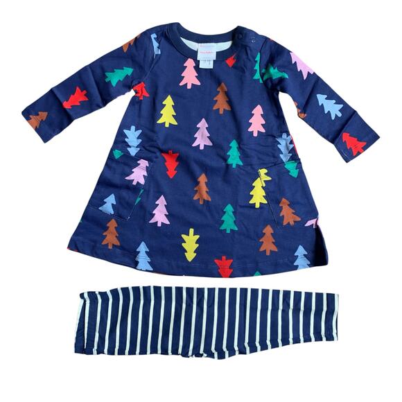 Hanna Andersson NWOT Printed Pocket Dress with Leggings - Picture 11 of 11